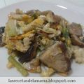 Receta de Revuelto de ajos tiernos con setas y[...]