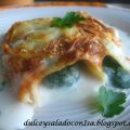 Canelones de espinacas con salsa romesco