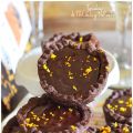 Tartaletas de chocolate y naranja
