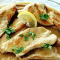 Filetes de pavo con salsa de de limón