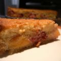 TARTA DE MELOCOTON Y FRESAS