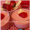 Mousse de chocolate blanco y fresas