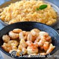 Arroz Thai al curry rojo con gambas a la miel