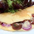 TORTILLA DE CEBOLLETA TOMATITOS Y QUESO