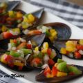 Mejillones con picadillo a la vinagreta
