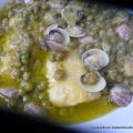 MERLUZA CON GUISANTES Y ALMEJAS