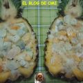 PIÑA RELLENA DE FRUTAS CON SALSA DE YOGUR