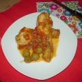 MUSLOS DE POLLO CON TOMATE Y ACEITUNAS