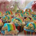 Cupcakes arco iris (Cumpleaños de mi niña)