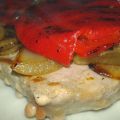 Atún rojo a la plancha cubierto de cebolla y[...]