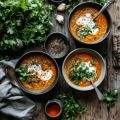  Sopa de Lentejas Rojas con Especias y Leche de[...]
