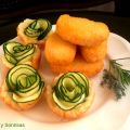 NUGGETS DE POLLO CON ROSAS DE CALABACÍN