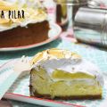 Cheesecake de chocolate blanco, lima y merengue