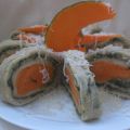 Rollo de calabaza y espinacas