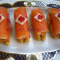 Rollitos de salmón y queso