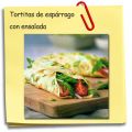 Tortitas de espárrago con ensalada