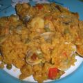 Arroz marinero con gambas y almejas