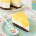 Tarta de queso con lemon curd sin horno