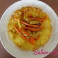 Tortilla de patatas al horno con verduras
