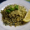 Arroz verde mexicano con maiz