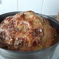 Bizcocho de nata, nueces y plátano