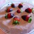 Tarta de chocolate con fresas sin azúcar