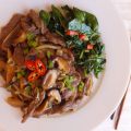 Ternera en salsa de ostras con setas shiitake
