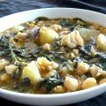 Potaje de garbanzos, espinacas y bacalao