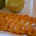 trenza de hojaldre caramelizada