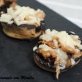Champiñones rellenos de atún y queso