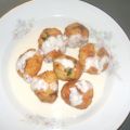 Albóndigas de la huerta con salsa de queso