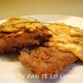 FILETES EMPANADOS CON SALSA DE CHAMPIÑONES