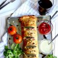 Rollo de hojaldre con pollo y salvia 