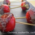 Tomates cherry con crujiente de caramelo