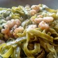 Nidos de pasta con gambas en Olla GM E