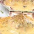 Vieiras gratinadas con salsa holandesa
