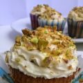Cupcakes de chocolate blanco y pistacho