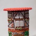 CASA TEJA EN GALLETA, GALLETA EN 3D
