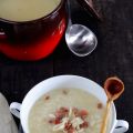 Sopa de arroz con picadillo