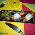 ROLLITOS DE GALLO Y VERDURAS