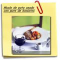 Muslo de pato asado con pure de boniatos