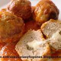 Albóndigas rellenas de queso