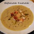Crema de calabacín con champiñones