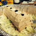 Pastel frio de Salmón ahumado y langostinos