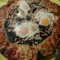 PIZZA DE ESPINACAS Y HUEVOS