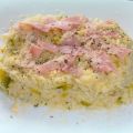 Arroz cremoso con zapallito y jamón