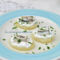 BOQUERONES EN VINAGRE CON LACTONESA DE AJO