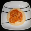 polenta con salsa de langostinos