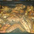 Pollo asado en BBQ (Con Zanahoria)