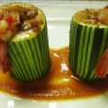 Calabacines rellenos de marisco